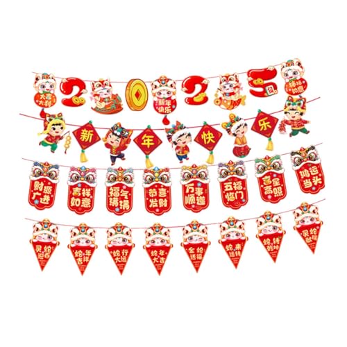 Folpus Bannerdekoration zum chinesischen Neujahr, chinesische Schriftzeichen, Schmuck, Party, Frühlingsfest, Dekorationen für die Schlafzimmerwand, Style D von Folpus