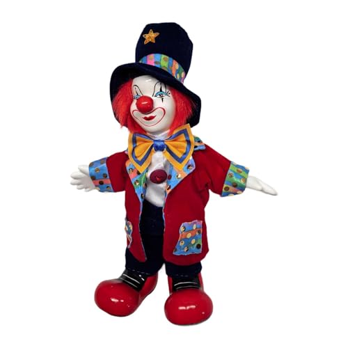 Folpus Clown-Puppe, Ornament, Porzellan-Clown-Modell, Kunsthandwerk, 18 cm, Sammlerstück für Partyraum, Tischdekoration, Geburtstagsgeschenk von Folpus