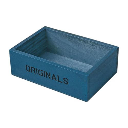 Folpus Holzbox-Organizer, Aufbewahrungstablett, Schrank, Heimtisch, Mittelstückhalter, Behälter zum Ordnen von Schmuck, Toilettenartikeln, Nähen, Blau von Folpus