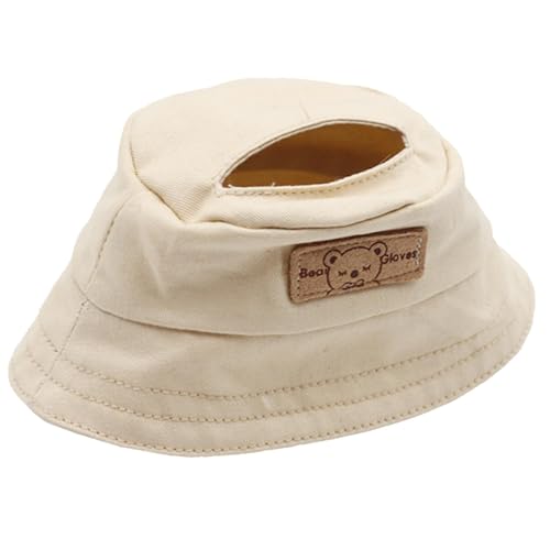 Folpus Mini-Puppenhut, Kopfbedeckung, modisches Geschenk zum Geburtstag für Kinder, Anzieh-Mädchenpuppe, Fischerhut für 15 cm große Puppen, Beige von Folpus