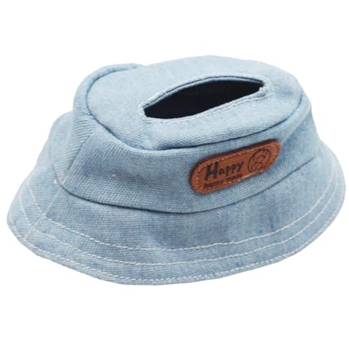 Folpus Mini-Puppenhut, Kopfbedeckung, modisches Geschenk zum Geburtstag für Kinder, Anzieh-Mädchenpuppe, Fischerhut für 15 cm große Puppen, Blau von Folpus