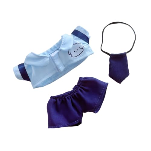 Folpus Puppe Schuluniform Anzug DIY Puppe Ankleidespielzeug Bezaubernde süße Kleidung für 17cm Anhänger Puppe Partygeschenk Rollenspiel Spielzeug, Junge von Folpus