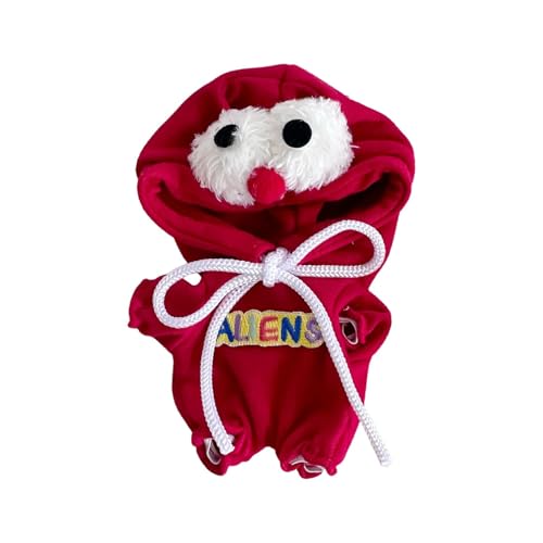 Folpus Puppen-Overall-Kostüm-Outfits, Miniatur-Kleidung für 15–17 cm große Mädchenpuppen, Jungenpuppen, Rot von Folpus