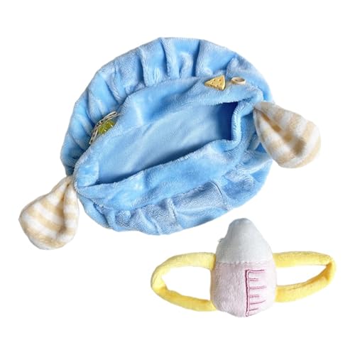 Folpus Puppenhut mit Puppenflaschendekor, Puppenzubehör, Kostüm, handgefertigtes Kleidungszubehör für 20 cm große Puppen von Folpus