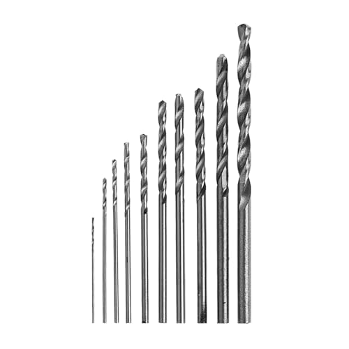 10-teiliges HSS-Spiralbohrer-Set aus weißem Stahl, 0,5–3 mm, for elektrischen Schleifbohren von FonFou