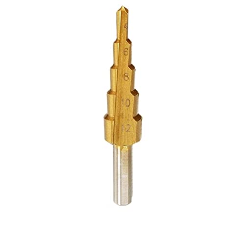 3 Stücke 3-12mm 4-12mm 4-20mm Stufenbohrer Titanbeschichtung HSS Gerade Nut Beschichtetes Holz Lochschneider Kegelbohrer Elektrowerkzeuge Set(4-12mm Triangle) von FonFou