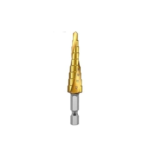 3 Teile/satz 3-12mm 4-12mm 4-20mm HSS Gerade Nut Stufenbohrer Titanbeschichtetes Holz Metall Lochschneider Kernbohrwerkzeuge Set(Hex shank 4-12) von FonFou