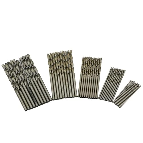 40/50-teiliges Titan-beschichtetes HSS-Schnellarbeitsstahl-Bohrer-Set Metallloch-Nutenbohrer-Säge-Tischler-Holzbearbeitungswerkzeuge Brocas(Silver 50PCS) von FonFou