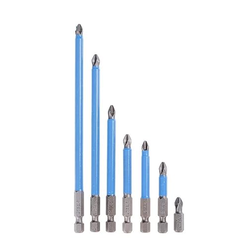 6 Stück 50 mm-150 mm PH2 Kreuzschlitzschraubendreher Bohrer Sechskantschaft Magnetische rutschfeste Präzisionsschraubenbits mit langer Reichweite Elektrowerkzeuge von FonFou