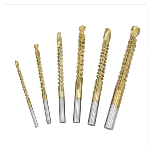 6 teile/satz Holzbearbeitungswerkzeuge Bohrer Set Bohrer for Metall Spiralschraube Metrische Composite Tap Twist Step von FonFou