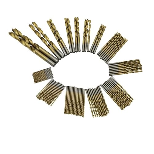 99 Teile/Satz Titanbeschichteter HSS-Schnellarbeitsstahl Bohrer-Set Werkzeug 1,5 mm - 10 mm Bohrer von FonFou