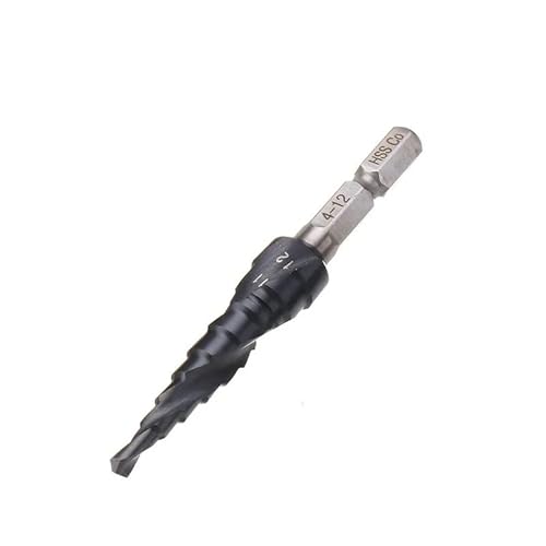 HRC89 M35 Cobalt TiAIN Stufenbohrer 3-12/4-12/4-20 mm 1/4" Sechskantschaft Spiralnut Pagode HSS-Bohrer for Edelstahl(4-12mm) von FonFou