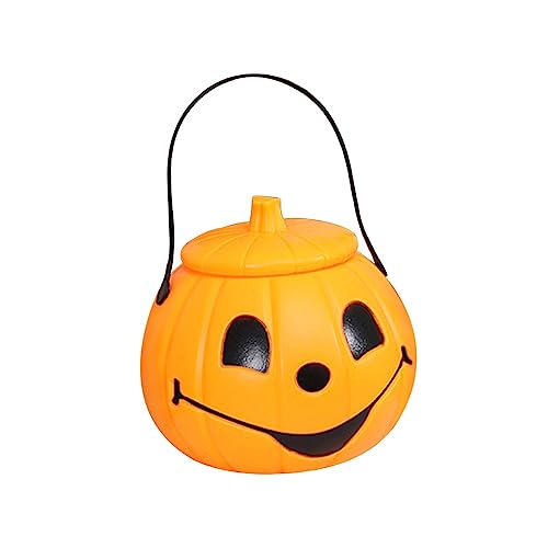 Fonowx Halloween Kürbis Eimer mit Griff, Halloween Kürbis Candy Bucket Tragbar, Mini Halloween Deko Herbst Süßigkeiten Töpfe, Halloween Pumpkin Buckets für Kinder Party Dekoration, Stil B von Fonowx