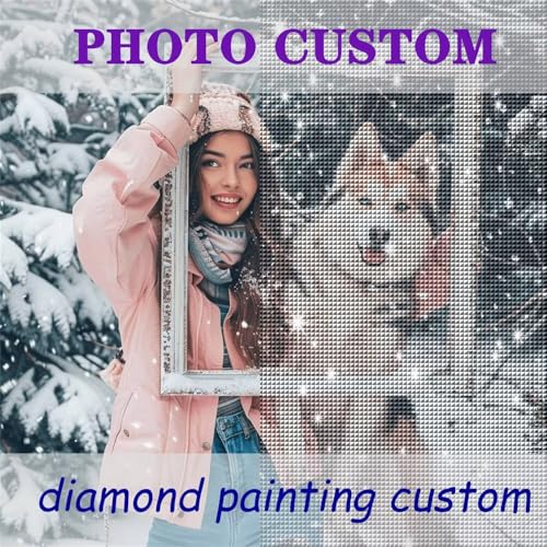 Diamond Painting Eigenes Foto, Diamond Painting Personalisiert Full Bilder, Diamant Painting Personalisiert Diamond Painting Foto Personalisiert Benutzerdefinierte Geschenke Home Decor 30x30cm Y-17 von Fooyho