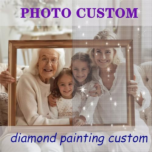 Diamond Painting Eigenes Foto, Diamond Painting Personalisiert Full Bilder, Diamant Painting Personalisiert Diamond Painting Foto Personalisiert Benutzerdefinierte Geschenke Home Decor 30x30cm Y-19 von Fooyho