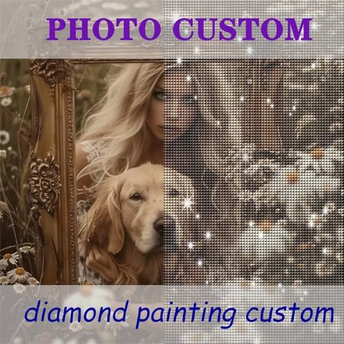 Diamond Painting Eigenes Foto, Diamond Painting Personalisiert Full Bilder, Diamant Painting Personalisiert Diamond Painting Foto Personalisiert Benutzerdefinierte Geschenke Home Decor 30x30cm Y-21 von Fooyho