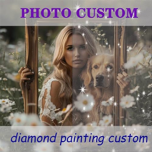 Diamond Painting Eigenes Foto, Diamond Painting Personalisiert Full Bilder, Diamant Painting Personalisiert Diamond Painting Foto Personalisiert Benutzerdefinierte Geschenke Home Decor 30x30cm Y-23 von Fooyho