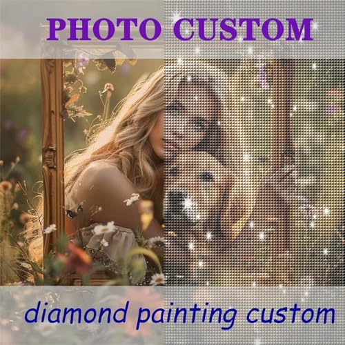 Diamond Painting Eigenes Foto, Diamond Painting Personalisiert Full Bilder, Diamant Painting Personalisiert Diamond Painting Foto Personalisiert Benutzerdefinierte Geschenke Home Decor 30x30cm Y-25 von Fooyho