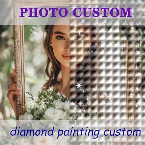 Diamond Painting Eigenes Foto, Diamond Painting Personalisiert Full Bilder, Diamant Painting Personalisiert Diamond Painting Foto Personalisiert Benutzerdefinierte Geschenke Home Decor 30x30cm Y-27 von Fooyho