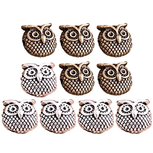 10 Pcs Owl Spacer Beads Tibetaner Spacer Perlen Charms Für DIY -armbänder Halsketten Schmuckherstellung von Fopytu