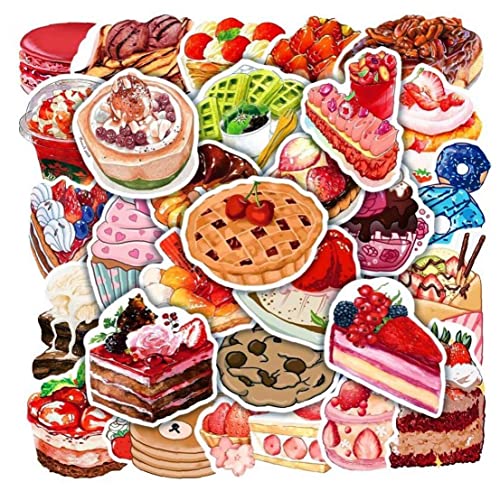 Fopytu 50 Pcs Süße Süßigkeiten Desserts Kuchen Süßigkeiten Aufkleber wasserdichte Vinylabziehbilder Für Laptop Wasserflaschen Skateboard -gepäckparty Dekoration von Fopytu