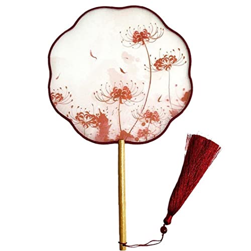 Fopytu Paddel -hand -fan, Vintage Chinese Ancient Hand -fan Quastenklassiker -fan Für Tanzende Hanfu -kostümzubehör von Fopytu