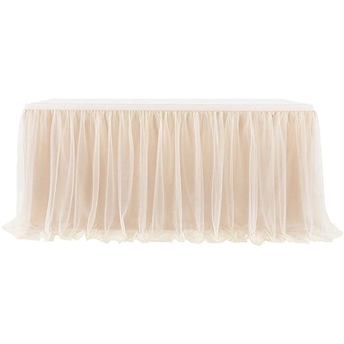 Fopytu Tulle Tischrock Rechteck Rechteck Flauschig Tischrock Tulling Tischdecke Für Hochzeits Geburtstagsfeier Babyparty Home Dekoration von Fopytu