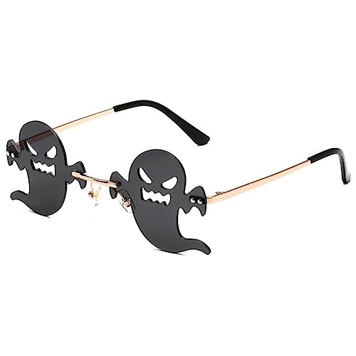 Lustige Randlose Geister -Sonnenbrille Für Frauen Männer Roman Ghost Sun Brille Halloween Cosplay Party Brille Uv Schutz von Fopytu