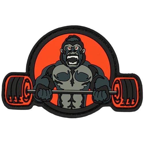 Patches Klett - PVC Patch für taktische Rucksäcke und Westen Cross Training und Fitnessstudio - Aufnäher mit Klettverschluss - Militär Patch Klett - Gorilla geprägter Klettaufnäher Zubehör von Foratos