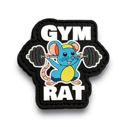 Patches Klett - PVC Patch für taktische Rucksäcke und Westen Cross Training und Fitnessstudio - Aufnäher mit Klettverschluss - Militär Patch Klett - Gym Rat geprägter Klettaufnäher Zubehör von Foratos