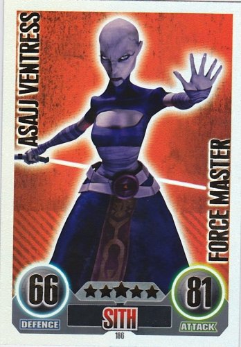 Topps Force Attax Serie 1 No.186 Force Master ASAJJ VENTRESS Sith von Force Attax