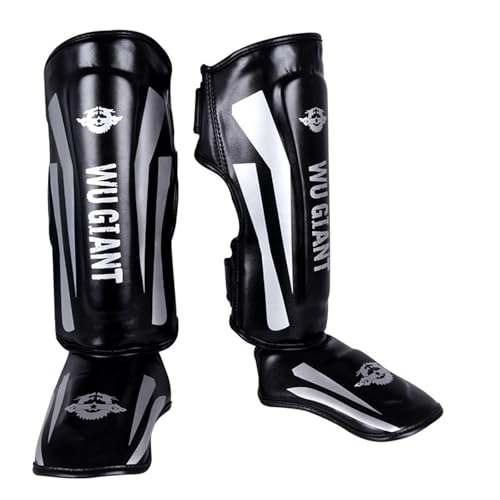 ForceRoute Schienbeinschoner für Muay Thai,Schienbeinschoner Kickboxen,Schienbeinschoner für Taekwondo,Schienbein- Und,Spannschutz,Verstellbar,Schienbeinschutz Polster Shin Guard Sparring. von ForceRoute