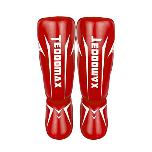 ForceRoute Shin Guards Muay Thai,Kampfsport Schienbeinschutz Spann,Schienbeinschoner Kickboxen Kind,Mit Extra Dicker Polsterung,Verstellbare,Mit Spannschutz,FüR Taekwondo,Mixed Kampfsport Training von ForceRoute