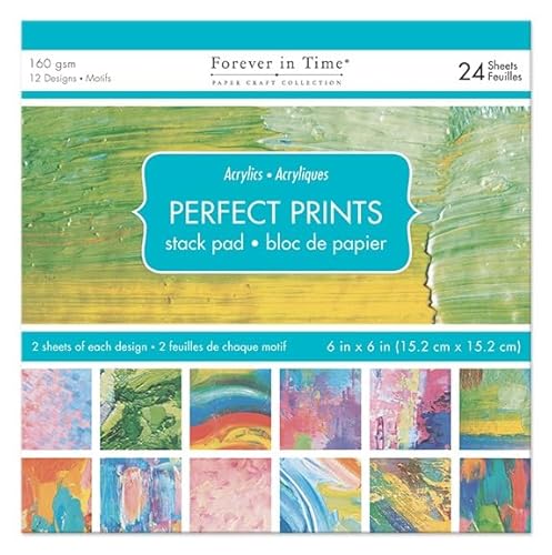 Perfect Prints Scrapbook-Papier-Stapelblock, Acryl, 30 Blatt von Forever in Time