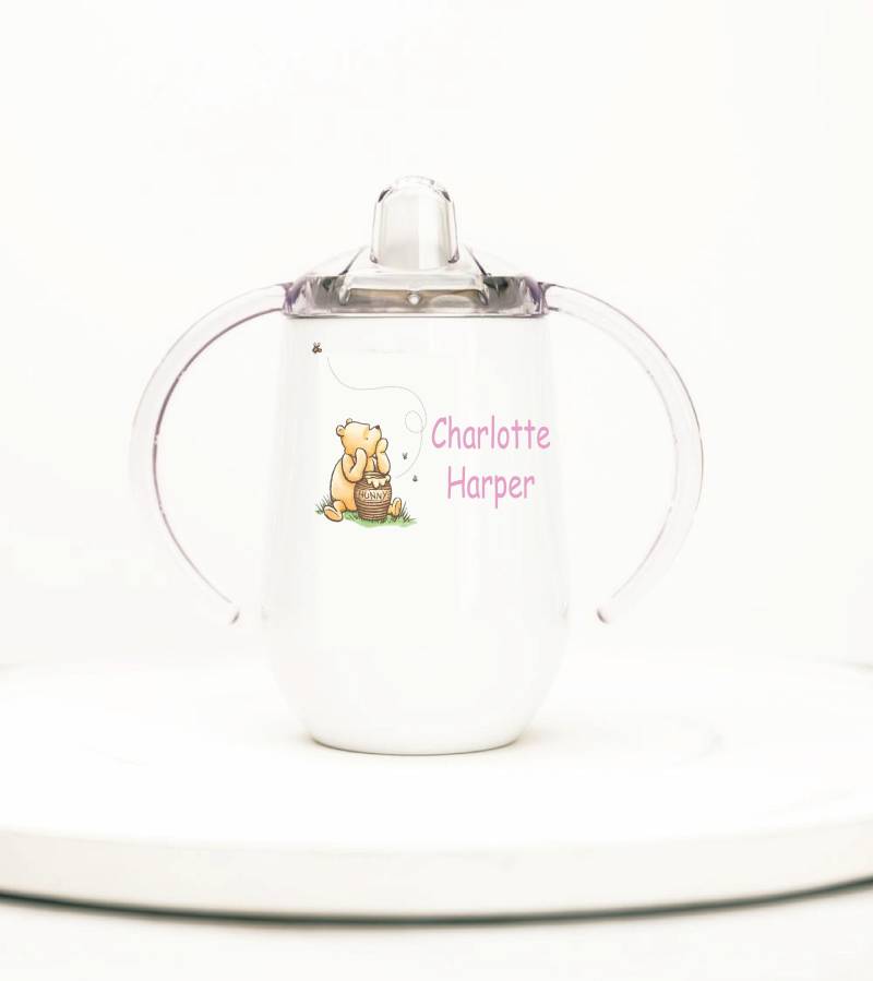 Personalisierte Schnabeltasse | Personalisiertes Baby Geschenk Baby-Dusche-Geschenk Winnie Puuh von ForeverPersonalized0