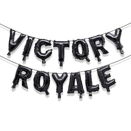 Fortnite 24679 Briefballon-Banner-Kit – Victory Royale Party, Black von Unique Party