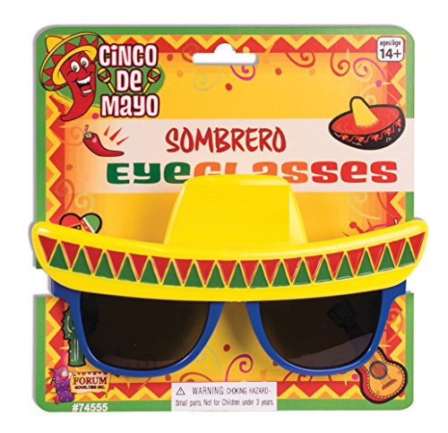 Forum Novelties X74555 Bristol Novelty 74555 Sombrero Sonnenbrille, Mehrfarbig, Einheitsgröße von Forum Novelties