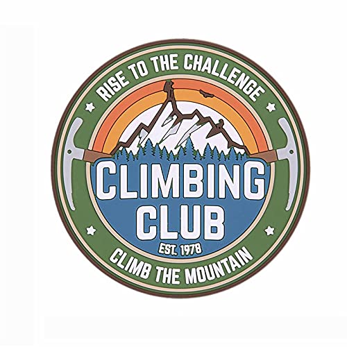 3D Patch Climbing Club 7,9 cm Rise to The Challenge Climb The Mountain von Fosco Industries