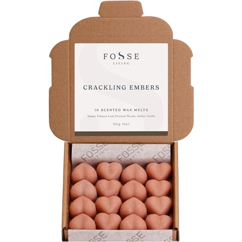 Knisternde Stark Duftende Sojawachs-Schmelzherzen | Duftwachs für Duftlampe Teelicht & Elektrisch | Vegan, Plastikfrei & Langanhaltend Wax Melts | 16er Pack von Fosse Living