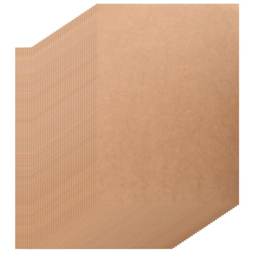 Fossthiroy 100 Blatt A4 Kraft-Aufkleber, Bedruckbar, Selbstklebend, Etikettenpapier für -Tintenstrahldrucker, Kopierer von Fossthiroy