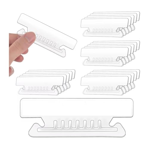 Fossthiroy 100 Stück 8,9 cm Hängeregistratur-Ordner-Tabs aus Kunststoff zum Aufhängen von Aktenordnern und Einlagen, transparente Ordner-Tabs von Fossthiroy