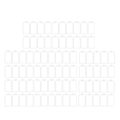 Fossthiroy 80 Stück Hochzeits--gewölbte Acryl-Tischkarten, transparent, für Hochzeiten, reservierte Sitzplätze für Tischnummern von Fossthiroy
