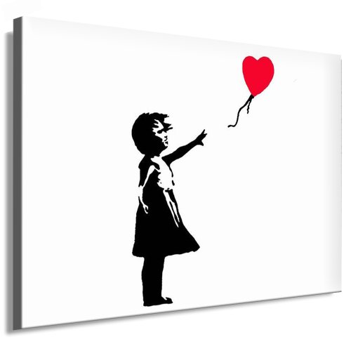 Fotoleinwand24 - Banksy Graffiti Art There is Always Hope / AA0134 / Bild auf Keilrahmen/Weiß / 70x50 cm von Fotoleinwand24