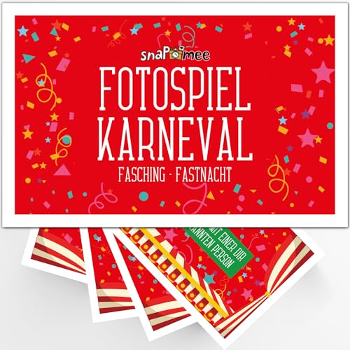 Fotospiel Karneval by snaPmee - 30 Fotoaufgaben für Jecken & Narren - Partyspiel Fasching + Fastnacht für Erwachsene von Fotospiel