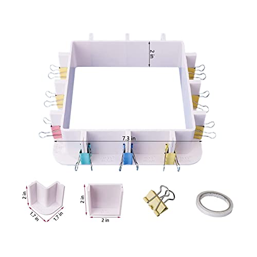 Fotrsta 2 Stück verstellbare Formgehäuse für Silikonformen, Kunststoffgehäuse für DIY-Silikonformen, Harzformen, Seifenformen, weiß, 15 cm von Fotrsta