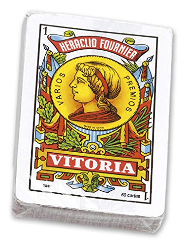 Fournier Nr. 12 Spanisches Deck mit 50 Karten, verpackt in Zellophanfolie, mehrfarbig, einzigartig (20992) von Fournier