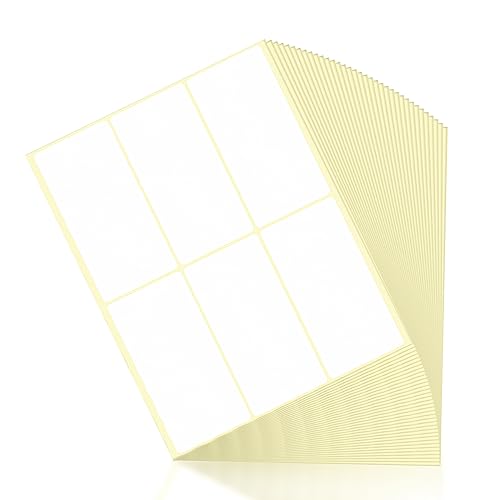 Fousenuk 210 stück Etiketten Selbstklebend Weiß, Klebeetiketten zum Beschriften Universal 100 x 50 mm, Adressaufkleber Rechteckig für Aktenordner, Glasboxen, Schule, Büro, Küche, Marmelade von Fousenuk