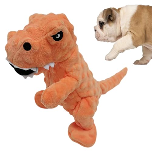 Foway Grunzendes Dinosaurier-Hundespielzeug,Interaktives Plüsch-Dinosaurier-Hundekauspielzeug - Squeaker Chew Training Puppy Supplies, langlebiges Grunzen-Dinosaurier-Hundespielzeug, das für kleine, von Foway