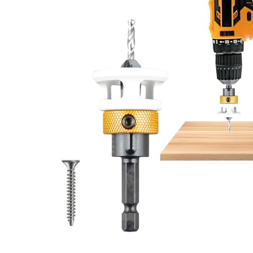 Foway Schnellwechsel-Bohrersatz, Sechskantschaftbohrer - Senkbohrer mit einstellbarer Tiefe, Holzbohrer - Lochbohrer Robustes Kegelbohrer-Set für Weichholz und Hartholz von Foway