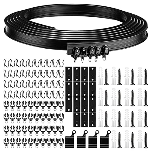 Fowspvzn Flexible Deckenvorhangschiene, 5 m, biegbar, gerade, für Schlafzimmer, Schlafsaal, Vorhangzubehör von Fowspvzn